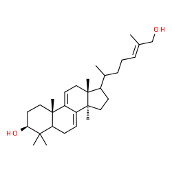ChemSpider 2D Image | (3beta,5xi,17xi,20xi,24E)-Lanosta-7,9(11),24-triene-3,26-diol | C30H48O2