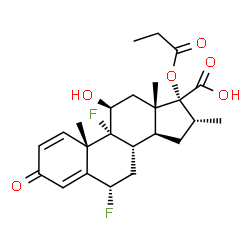 ChemSpider 2D Image | fluticasone propionate-17?-carboxylic acid | C24H30F2O6