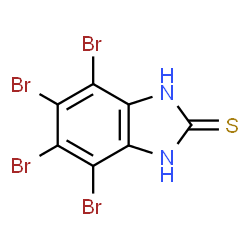 ChemSpider 2D Image | 4,5,6,7-Tetrabromo-1h,3h-Benzimidazol-2-Thione | C7H2Br4N2S