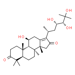 ChemSpider 2D Image | (8alpha,9beta,11beta,14beta,23S,24R)-11,23,24,25-Tetrahydroxydammar-13(17)-ene-3,16-dione | C30H48O6