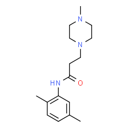 ChemSpider 2D Image | N-(2,5-Dimethylphenyl)-3-(4-methyl-1-piperazinyl)propanamide | C16H25N3O