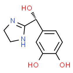 ChemSpider 2D Image | 4-[(R)-4,5-Dihydro-1H-imidazol-2-yl(hydroxy)methyl]-1,2-benzenediol | C10H12N2O3