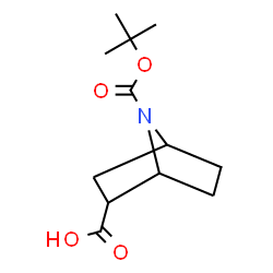 ChemSpider 2D Image | 7-(tert-Butoxycarbonyl)-7-azabicyclo[2.2.1]heptane-2-carboxylic acid | C12H19NO4
