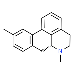 ChemSpider 2D Image | (6aR)-6,10-Dimethyl-5,6,6a,7-tetrahydro-4H-dibenzo[de,g]quinoline | C18H19N