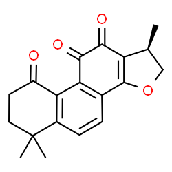 ChemSpider 2D Image | (1R)-1,6,6-Trimethyl-1,6,7,8-tetrahydrophenanthro[1,2-b]furan-9,10,11(2H)-trione | C19H18O4
