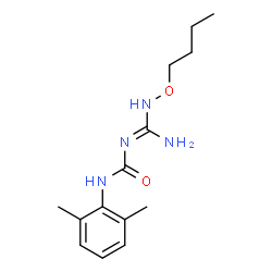 ChemSpider 2D Image | 1-[(E)-Amino(butoxyamino)methylene]-3-(2,6-dimethylphenyl)urea | C14H22N4O2