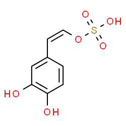 ChemSpider 2D Image | (Z)-2-(3,4-Dihydroxyphenyl)vinyl hydrogen sulfate | C8H8O6S