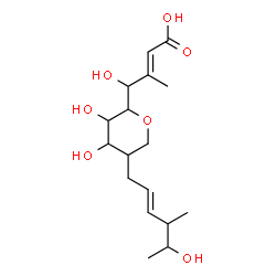 ChemSpider 2D Image | 1,5-Anhydro-1-[(2E)-3-carboxy-1-hydroxy-2-methyl-2-propen-1-yl]-4-deoxy-4-[(2E)-5-hydroxy-4-methyl-2-hexen-1-yl]pentitol | C17H28O7