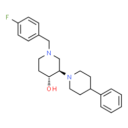ChemSpider 2D Image | (3'R,4'R)-1'-(4-Fluorobenzyl)-4-phenyl-1,3'-bipiperidin-4'-ol | C23H29FN2O
