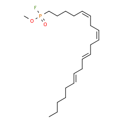 ChemSpider 2D Image | Methyl (5Z,8Z,11E,14E)-5,8,11,14-icosatetraen-1-ylphosphonofluoridate | C21H36FO2P