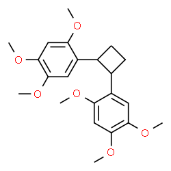 ChemSpider 2D Image | 1,1'-(1,2-Cyclobutanediyl)bis(2,4,5-trimethoxybenzene) | C22H28O6