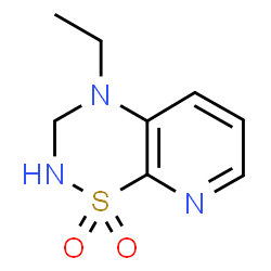 ChemSpider 2D Image | 4-ethyl-2,3-dihydro-4H-pyrido(3,2-e)-1,2,4-thiadiazine 1,1-dioxide | C8H11N3O2S
