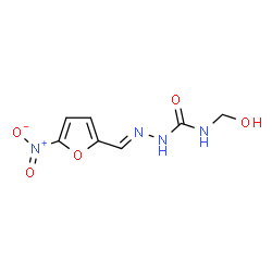 ChemSpider 2D Image | (2E)-N-(Hydroxymethyl)-2-[(5-nitro-2-furyl)methylene]hydrazinecarboxamide | C7H8N4O5
