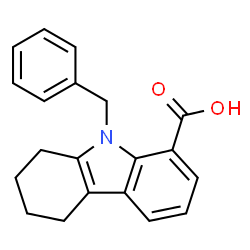 ChemSpider 2D Image | 9-Benzyl-2,3,4,9-tetrahydro-1H-carbazole-8-carboxylic acid | C20H19NO2