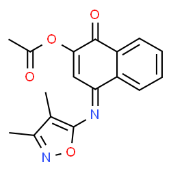 ChemSpider 2D Image | (4E)-4-[(3,4-Dimethyl-1,2-oxazol-5-yl)imino]-1-oxo-1,4-dihydro-2-naphthalenyl acetate | C17H14N2O4