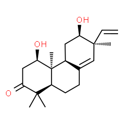 ChemSpider 2D Image | (1beta,10alpha,12beta)-1,12-Dihydroxypimara-8(14),15-dien-3-one | C20H30O3