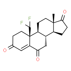 ChemSpider 2D Image | 19,19-Difluoroandrost-4-ene-3,6,17-trione | C19H22F2O3