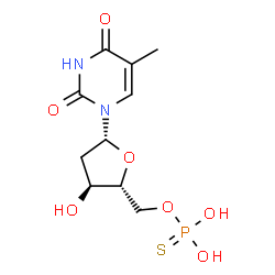 ChemSpider 2D Image | THYMIDINE-5'-THIOPHOSPHATE | C10H15N2O7PS