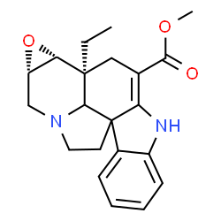 ChemSpider 2D Image | Methyl (5alpha,6alpha,7alpha,19xi)-2,3-didehydro-6,7-epoxyaspidospermidine-3-carboxylate | C21H24N2O3