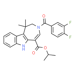 ChemSpider 2D Image | turofexorate isopropyl | C25H24F2N2O3
