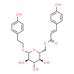 ChemSpider 2D Image | 2-(4-Hydroxyphenyl)ethyl 6-O-[(2E)-3-(4-hydroxyphenyl)-2-propenoyl]-beta-D-glucopyranoside | C23H26O9