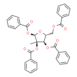 ChemSpider 2D Image | 2-C-Methyl-α-D-riboFuranose tetrabenzoate | C34H28O9