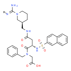 ChemSpider 2D Image | N-{[(3S)-1-Carbamimidoyl-3-piperidinyl]methyl}-N~2~-(2-naphthylsulfonyl)-L-asparaginyl-N-benzylglycine | C30H36N6O6S