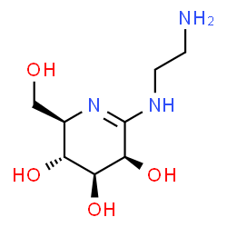 ChemSpider 2D Image | (2z,3r,4s,5r,6r)-2-[(2-Aminoethyl)imino]-6-(Hydroxymethyl)piperidine-3,4,5-Triol | C8H17N3O4