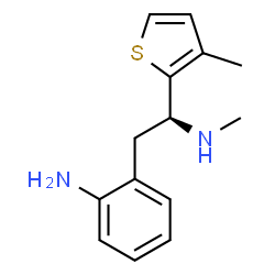 ChemSpider 2D Image | 2-[(2S)-2-(Methylamino)-2-(3-methyl-2-thienyl)ethyl]aniline | C14H18N2S