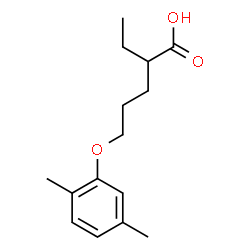 ChemSpider 2D Image | 5-(2,5-Dimethylphenoxy)-2-ethylpentanoic acid | C15H22O3