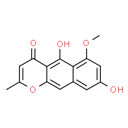 ChemSpider 2D Image | 5,8-Dihydroxy-6-methoxy-2-methyl-4H-benzo[g]chromen-4-one | C15H12O5