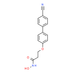 ChemSpider 2D Image | 3-[(4'-Cyano-4-biphenylyl)oxy]-N-hydroxypropanamide | C16H14N2O3