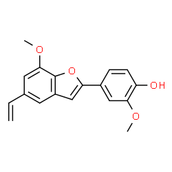 ChemSpider 2D Image | 2-Methoxy-4-(7-methoxy-5-vinyl-1-benzofuran-2-yl)phenol | C18H16O4