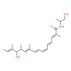 ChemSpider 2D Image | (2E,4E,6Z,8E,10E,14E)-13-Hydroxy-N-(1-hydroxy-2-propanyl)-2,10,12,14-tetramethyl-2,4,6,8,10,14-hexadecahexaenamide | C23H35NO3