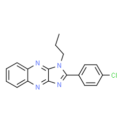 ChemSpider 2D Image | 2-(4-chlorophenyl)-1-propyl-imidazo[5,4-b]quinoxaline | C18H15ClN4