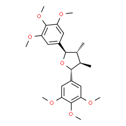 ChemSpider 2D Image | (2R,3R,4R,5R)-3,4-Dimethyl-2,5-bis(3,4,5-trimethoxyphenyl)tetrahydrofuran | C24H32O7