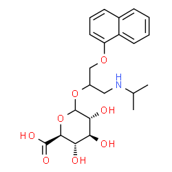 ChemSpider 2D Image | 1-(Isopropylamino)-3-(1-naphthyloxy)-2-propanyl D-glucopyranosiduronic acid | C22H29NO8