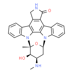 ChemSpider 2D Image | (2S,3R,4R,6R)-3-Hydroxy-2-methyl-4-(methylamino)-29-oxa-1,7,17-triazaoctacyclo[12.12.2.1~2,6~.0~7,28~.0~8,13~.0~15,19~.0~20,27~.0~21,26~]nonacosa-8,10,12,14,19,21,23,25,27-nonaen-16-one | C27H24N4O3
