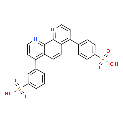 ChemSpider 2D Image | 3-[7-(4-Sulfophenyl)-1,10-phenanthrolin-4-yl]benzenesulfonic acid | C24H16N2O6S2