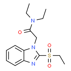 ChemSpider 2D Image | 2-(2-Ethanesulfonyl-benzoimidazol-1-yl)-N,N-diethyl-acetamide | C15H21N3O3S