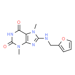 ChemSpider 2D Image | 8-(2-furylmethylamino)-3,7-dimethyl-purine-2,6-dione | C12H13N5O3