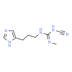 ChemSpider 2D Image | 1-Cyano-3-[3-(1H-imidazol-5-yl)propyl]-2-methylguanidine | C9H14N6