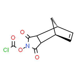 ChemSpider 2D Image | (1R,7S)-4-[(Chlorocarbonyl)oxy]-4-azatricyclo[5.2.1.0~2,6~]dec-8-ene-3,5-dione | C10H8ClNO4