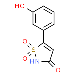 ChemSpider 2D Image | 5-(3-HYDROXYPHENYL)ISOTHIAZOL-3(2H)-ONE 1,1-DIOXIDE | C9H7NO4S