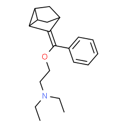 ChemSpider 2D Image | N,N-Diethyl-2-{[(Z)-phenyl(tricyclo[2.2.1.0~2,6~]hept-3-ylidene)methyl]oxy}ethanamine | C20H27NO