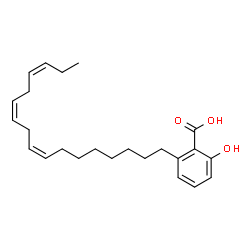 ChemSpider 2D Image | Benzoic acid, 2-(8Z,11Z,14Z)-8,11,14-heptadecatrienyl-6-hydroxy- | C24H34O3