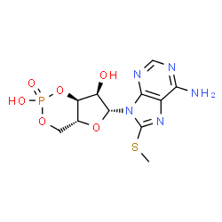 ChemSpider 2D Image | 8-THIOMETHYL CYCLIC AMP | C11H14N5O6PS