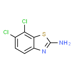 ChemSpider 2D Image | 6,7-Dichloro-2-benzothiazolamine | C7H4Cl2N2S