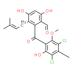 ChemSpider 2D Image | pestalone | C21H20Cl2O6