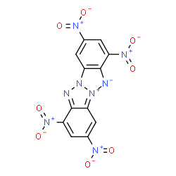 ChemSpider 2D Image | 1,3,7,9-Tetranitrobenzotriazolo[2,1-a]benzotriazol-5-ium-6-ide | C12H4N8O8
